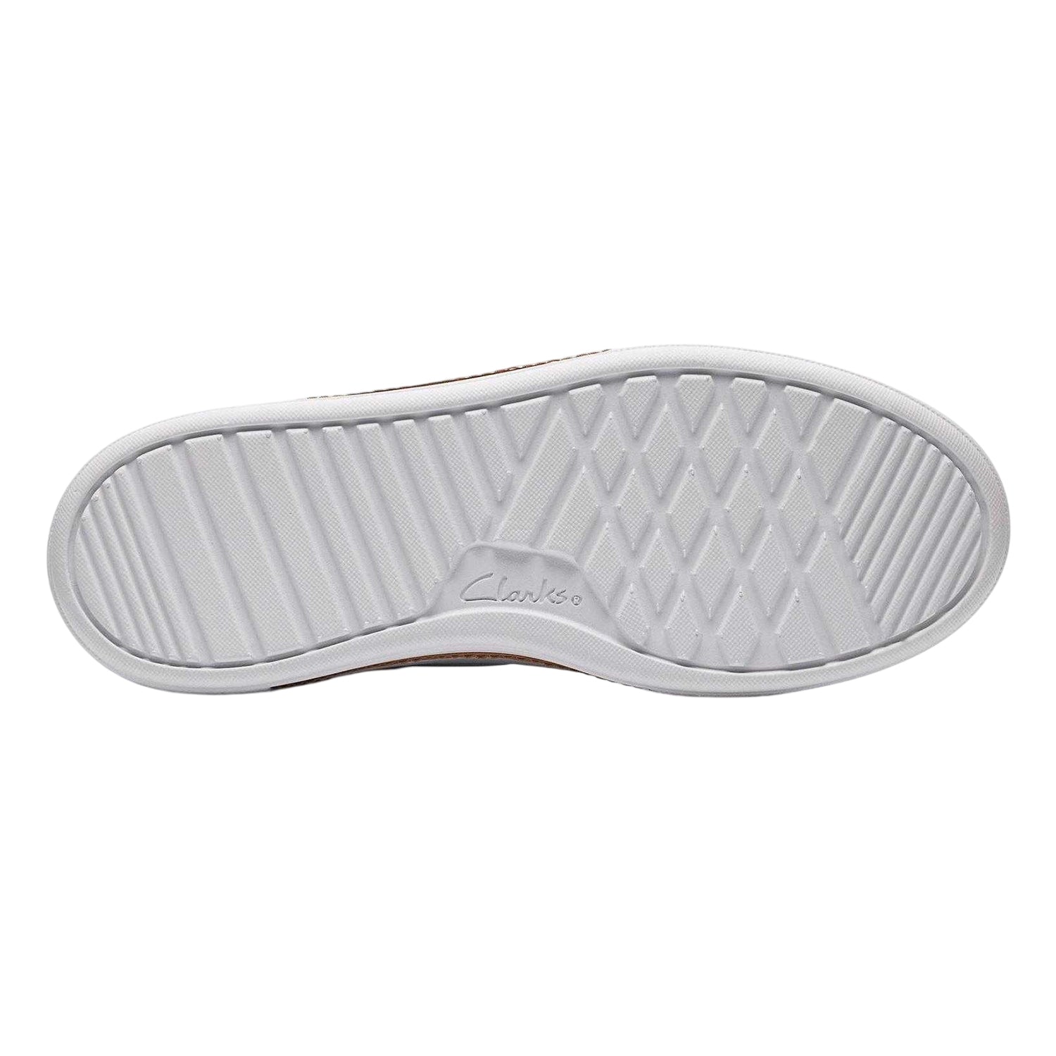 White - Pack Shot - Clarks Womens-Ladies Hollyrose Leather Zip Trainers