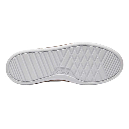 White - Pack Shot - Clarks Womens-Ladies Hollyrose Leather Zip Trainers
