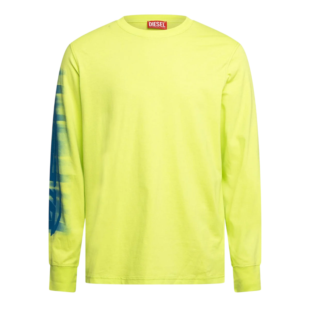 Acid Lime - Front - Diesel Mens T-Just Long-Sleeved T-Shirt