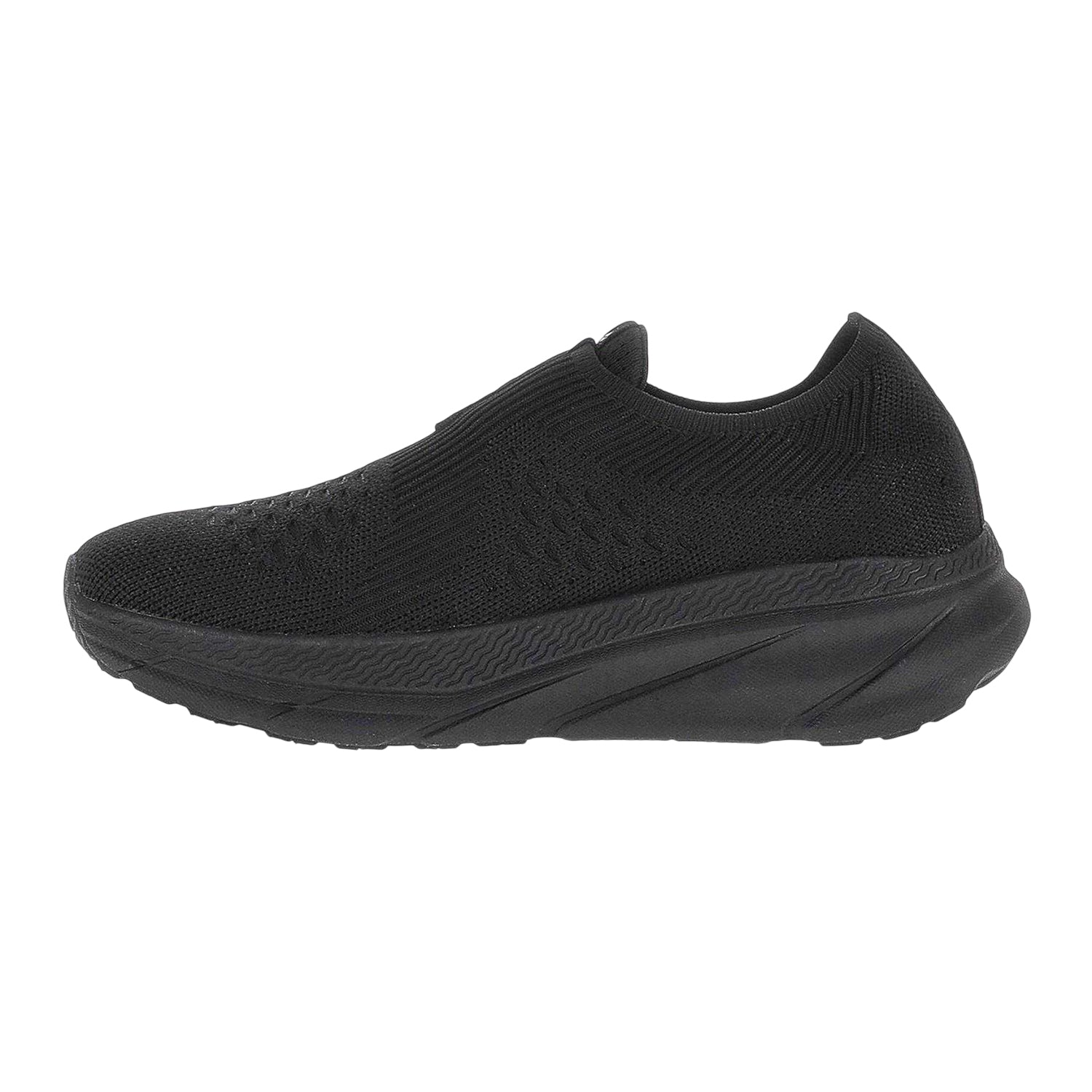 All Black - Side - Lotto Mens Italia Run 100 AMF Trainers