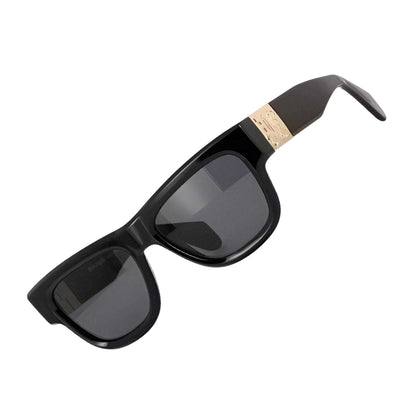 Black-Dark Grey - Back - Palm Angels Mens Merrill Rectangular Gold Detail Sunglasses
