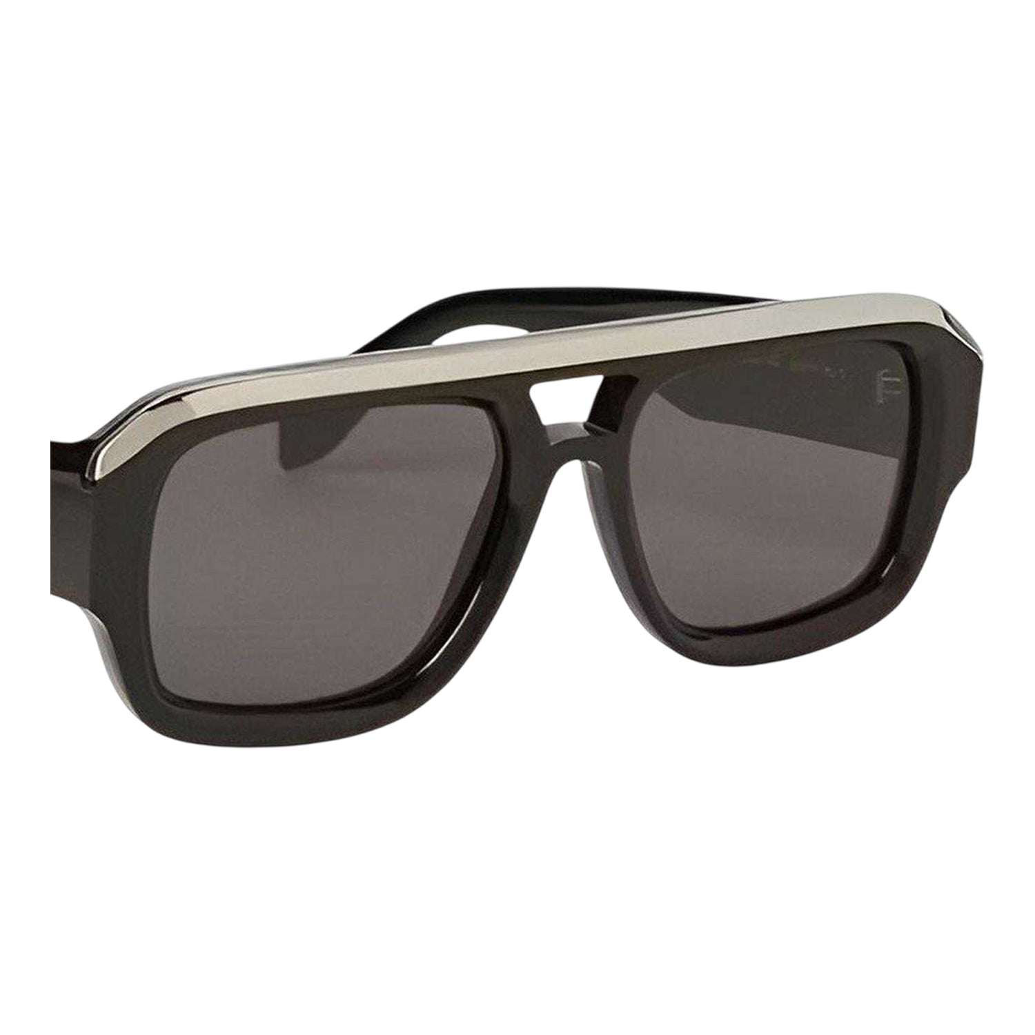 Black - Back - Palm Angels Mens Stockton Rectangle Sunglasses