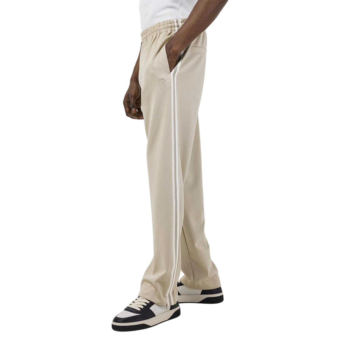 Light Grey - Side - Represent Mens Cotton Relaxed Fit Joggers