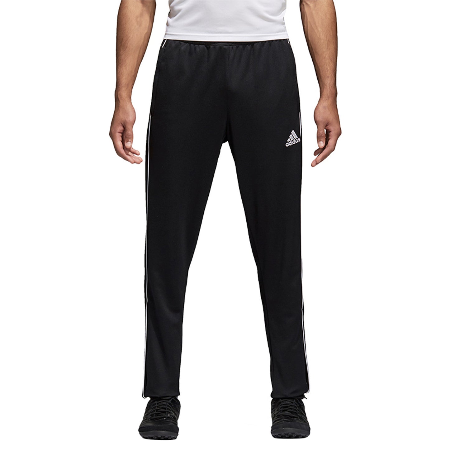 Black - Side - Adidas Mens Core 18 Jogging Bottoms