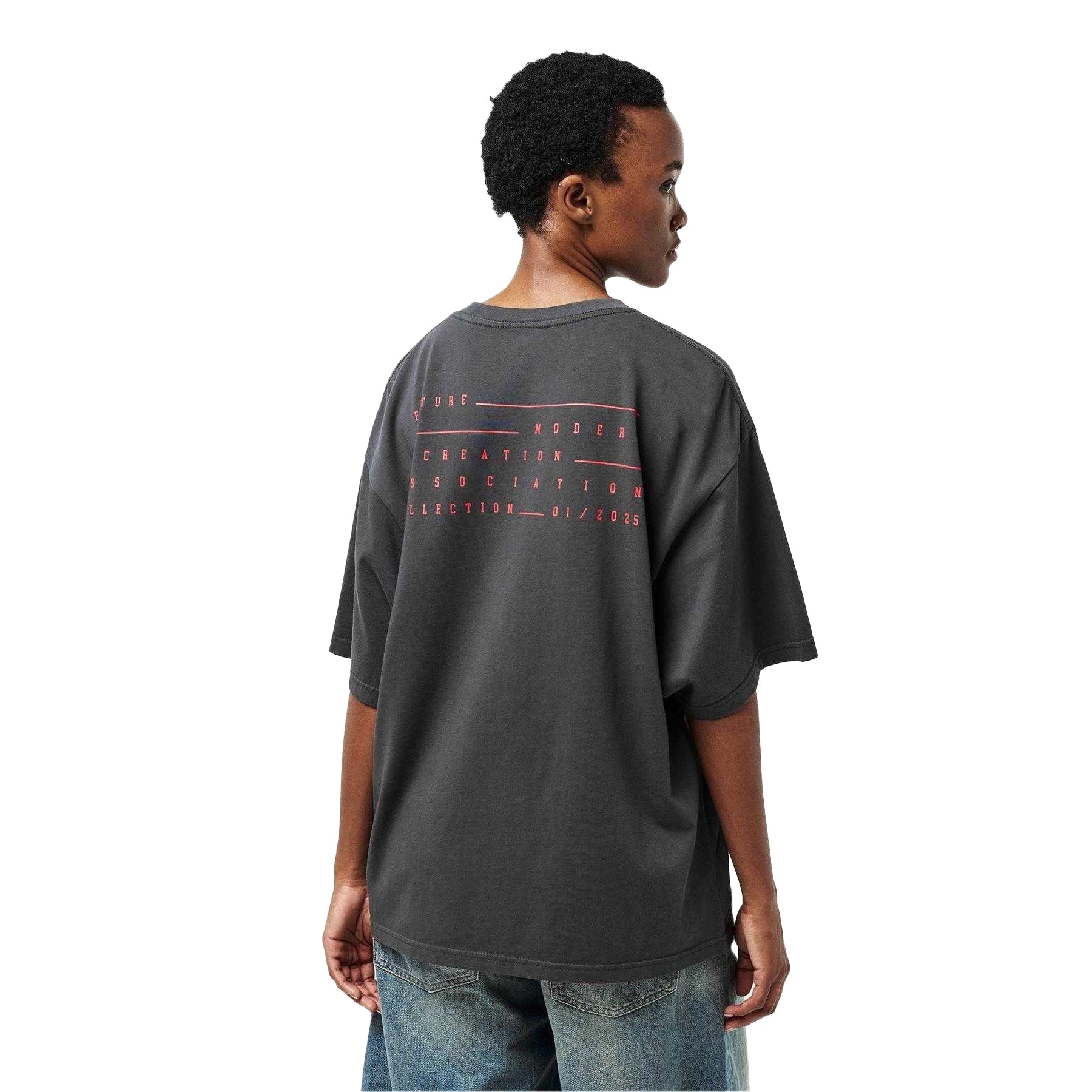 Washed Black - Pack Shot - PE Nation Womens-Ladies Back Print T-Shirt