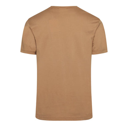 Beige - Back - Gant Mens Shield Logo Regular T-Shirt