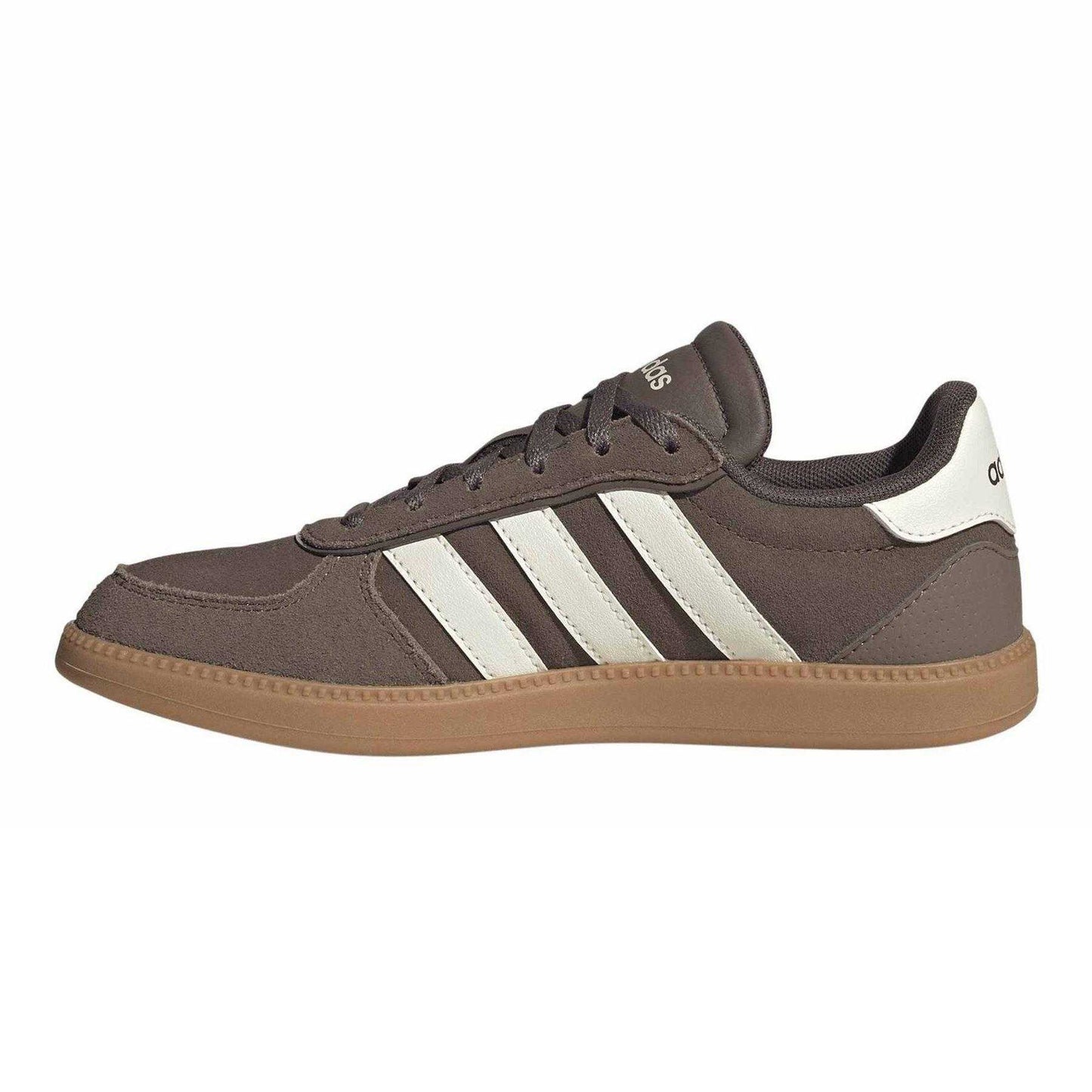 Olive Strata - Side - Adidas Childrens-Kids Breaknet Suede Trainers
