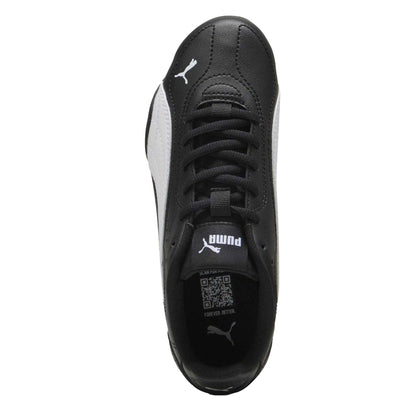 Black-White - Side - Puma Childrens-Kids Catch Trainers