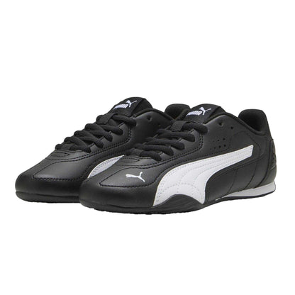 Black-White - Close up - Puma Childrens-Kids Catch Trainers