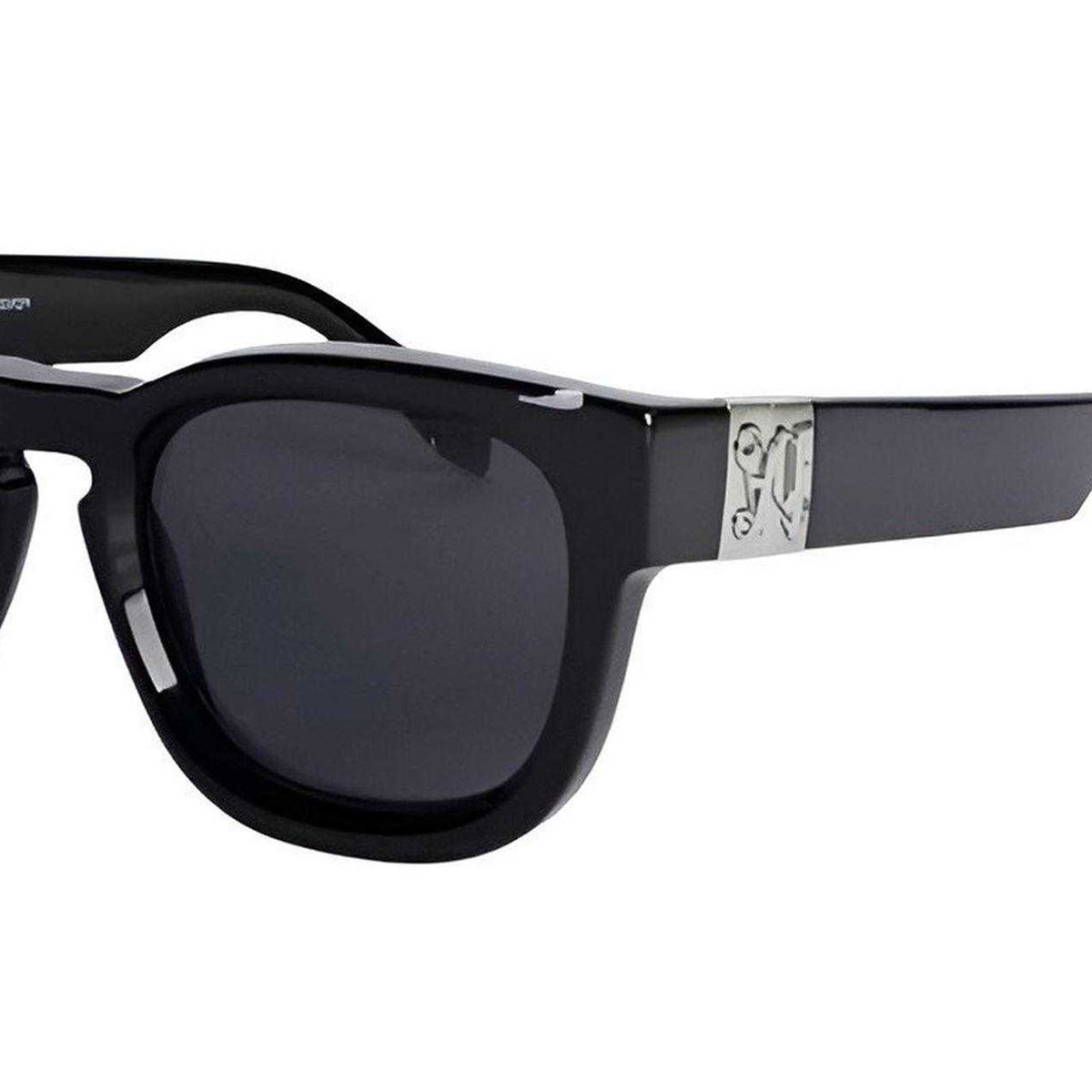 Black-Dark Grey - Side - Palm Angels Mens Rectangle Sunglasses