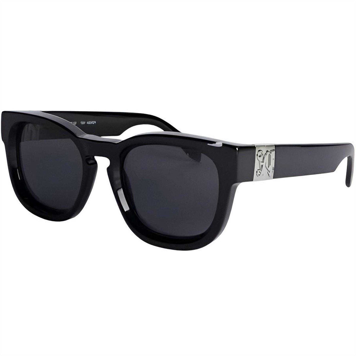 Black-Dark Grey - Front - Palm Angels Mens Rectangle Sunglasses