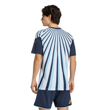 White-Blue - Pack Shot - Adidas Mens 2026 Pre Match Argentina T-Shirt
