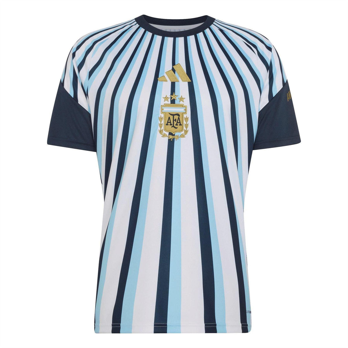 White-Blue - Front - Adidas Mens 2026 Pre Match Argentina T-Shirt