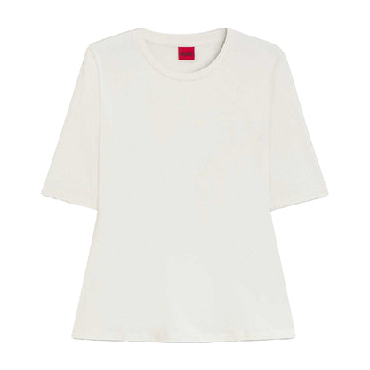 Natural - Front - Hugo Womens-Ladies Darnelia Plain T-Shirt