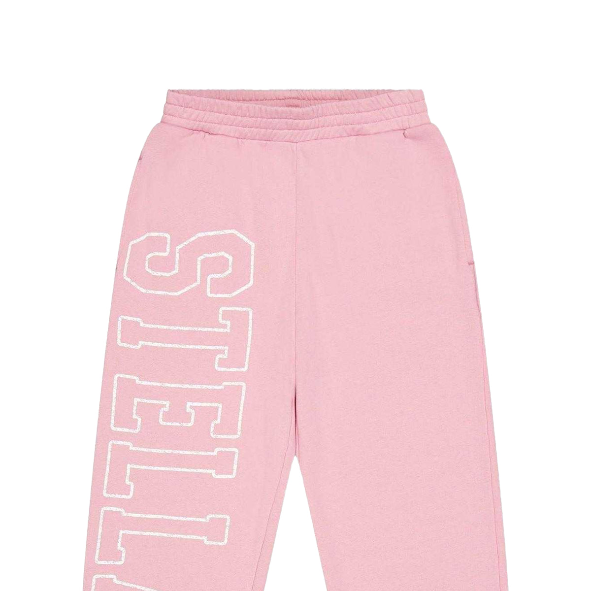 Pink - Side - Stella McCartney Childrens-Kids Fleece Letters Joggers