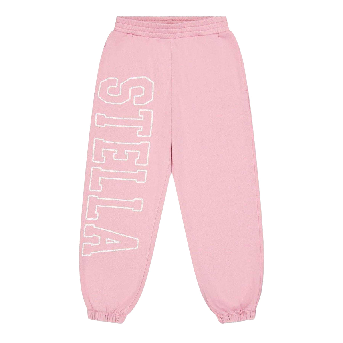 Pink - Front - Stella McCartney Childrens-Kids Fleece Letters Joggers