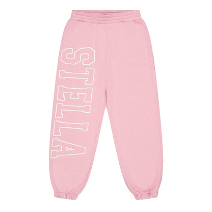 Pink - Front - Stella McCartney Childrens-Kids Fleece Letters Joggers