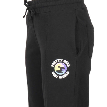 Black - Lifestyle - Pretty Boy Ugly World Womens-Ladies Cotton Logo Standard Joggers