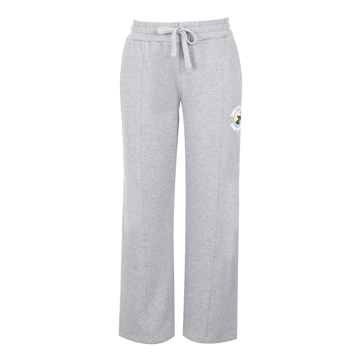 Grey - Front - Pretty Boy Ugly World Womens-Ladies Cotton Logo Standard Joggers