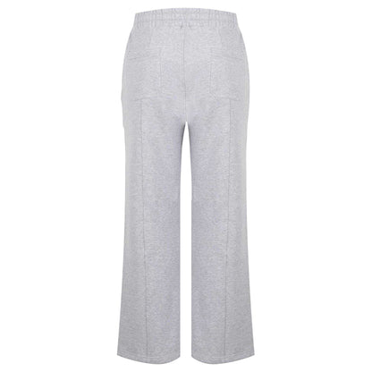 Grey - Back - Pretty Boy Ugly World Womens-Ladies Cotton Logo Standard Joggers