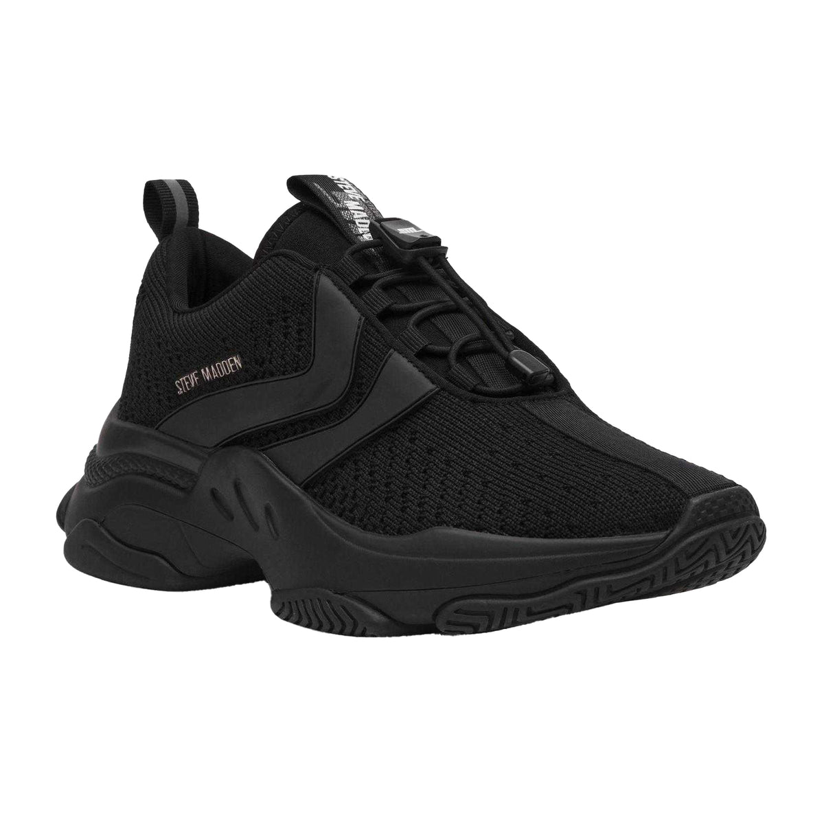 Black - Side - Steve Madden Womens-Ladies Main Street Trainers