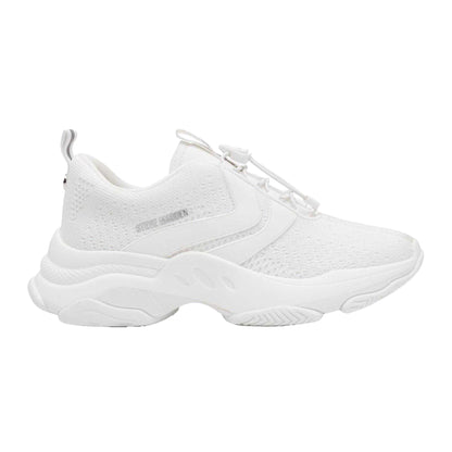 White - Front - Steve Madden Womens-Ladies Main Street Trainers