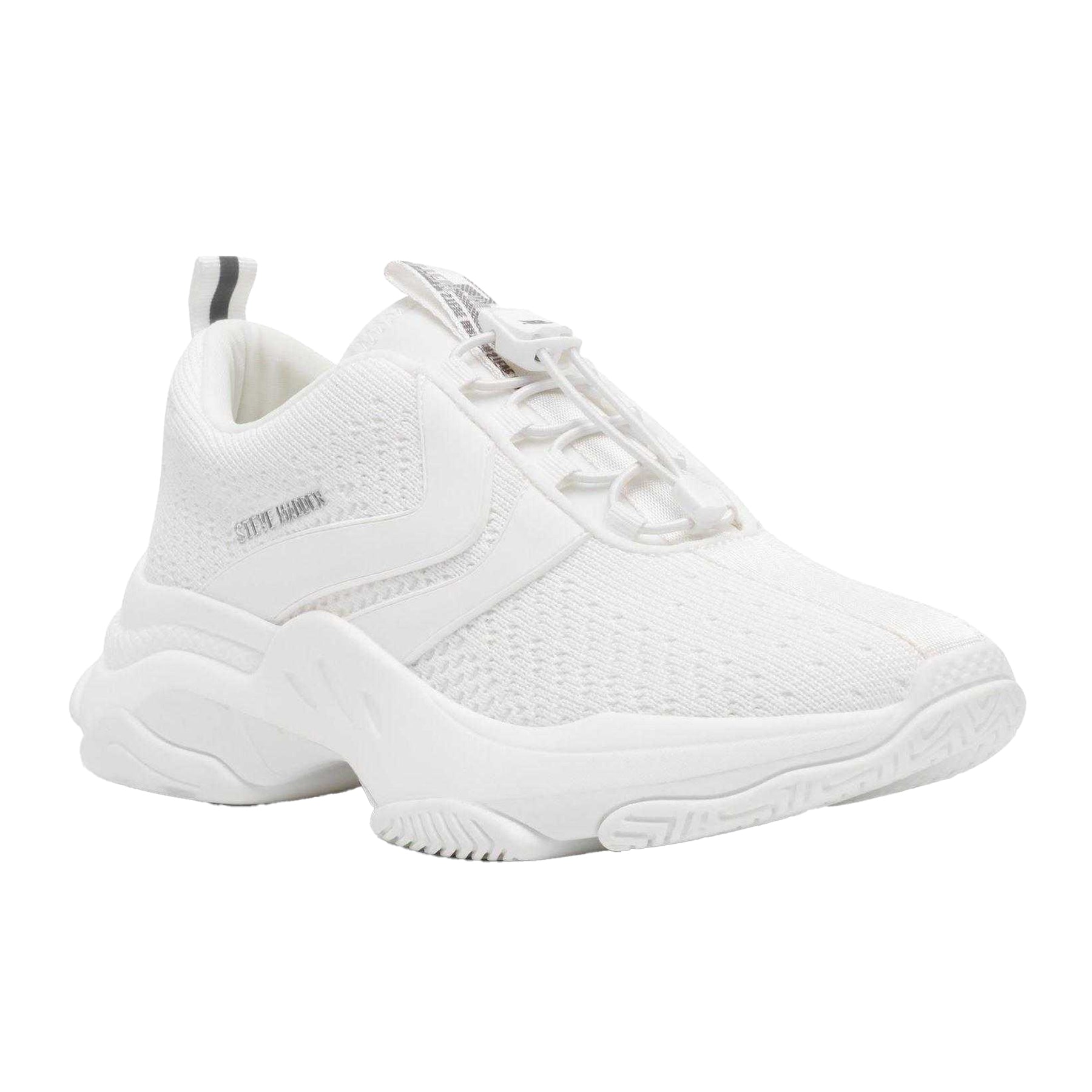 White - Side - Steve Madden Womens-Ladies Main Street Trainers