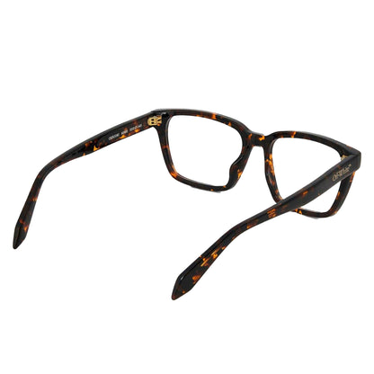 Dark Havana Brown - Back - Off White Unisex Adult Style 8I Square Sunglasses