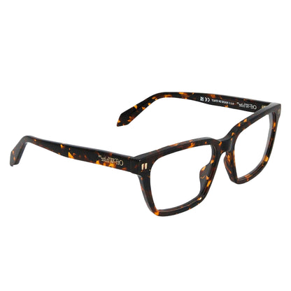 Dark Havana Brown - Side - Off White Unisex Adult Style 8I Square Sunglasses