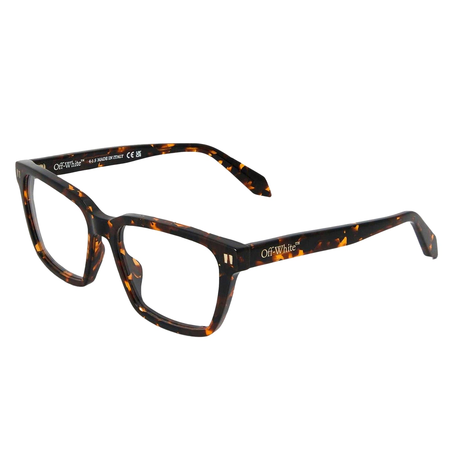 Dark Havana Brown - Front - Off White Unisex Adult Style 8I Square Sunglasses
