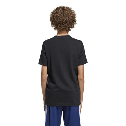 Black - Back - Adidas Childrens-Kids Camo Embossed T-Shirt