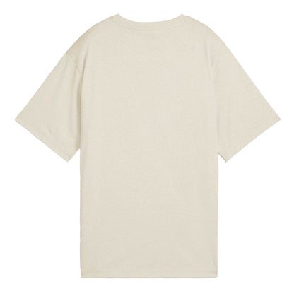 Beige - Back - Puma Womens-Ladies Animal Print Logo T-Shirt