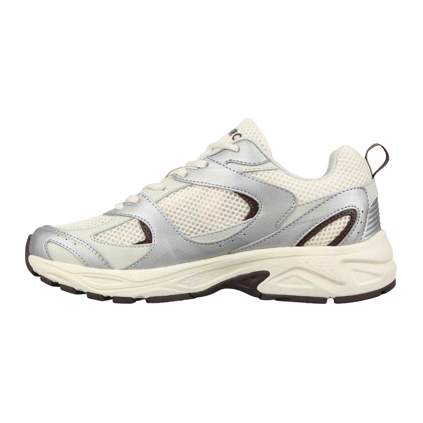Camel-Silver - Back - USA Pro Womens-Ladies Pro Mira Synthetic Leather Trainers