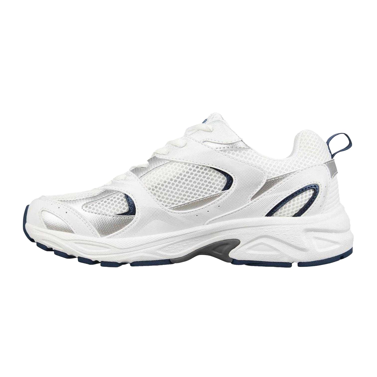 White-Navy - Back - USA Pro Womens-Ladies Pro Mira Synthetic Leather Trainers