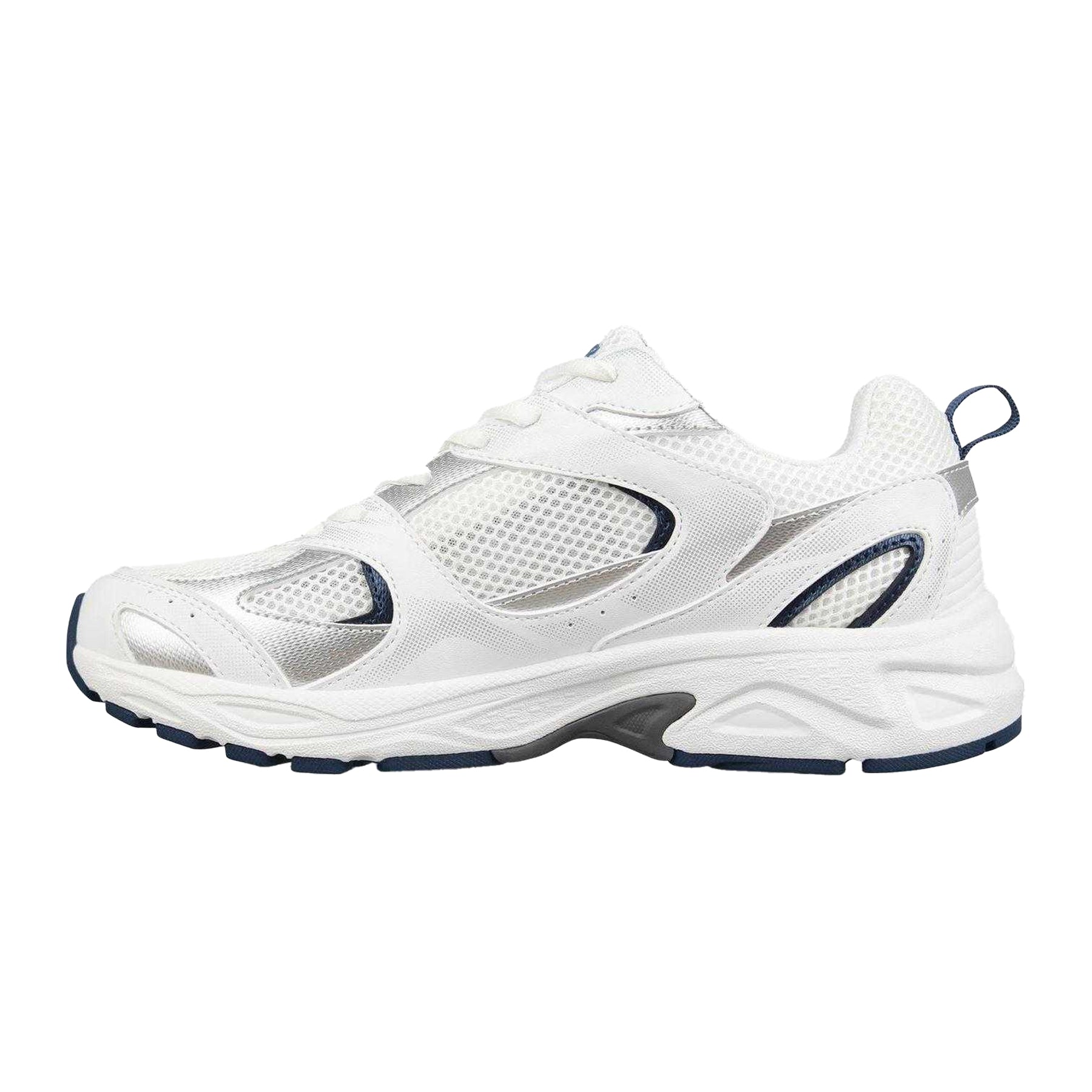 White-Navy - Back - USA Pro Womens-Ladies Pro Mira Synthetic Leather Trainers