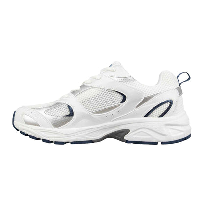 White-Navy - Back - USA Pro Womens-Ladies Pro Mira Synthetic Leather Trainers