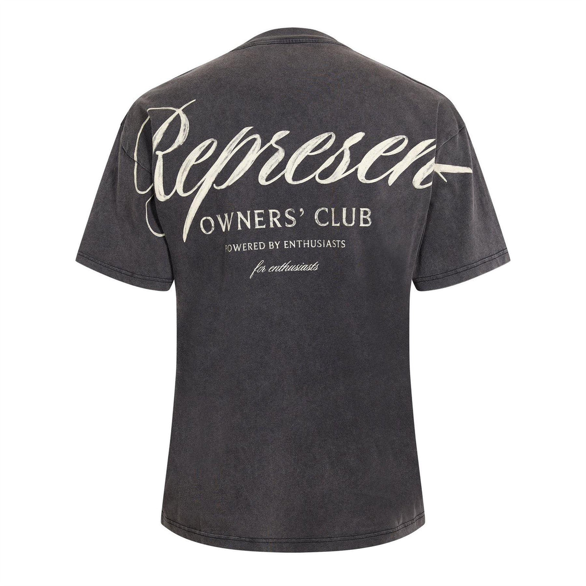 Vintage Grey - Back - Represent Mens OC Script Oversized T-Shirt
