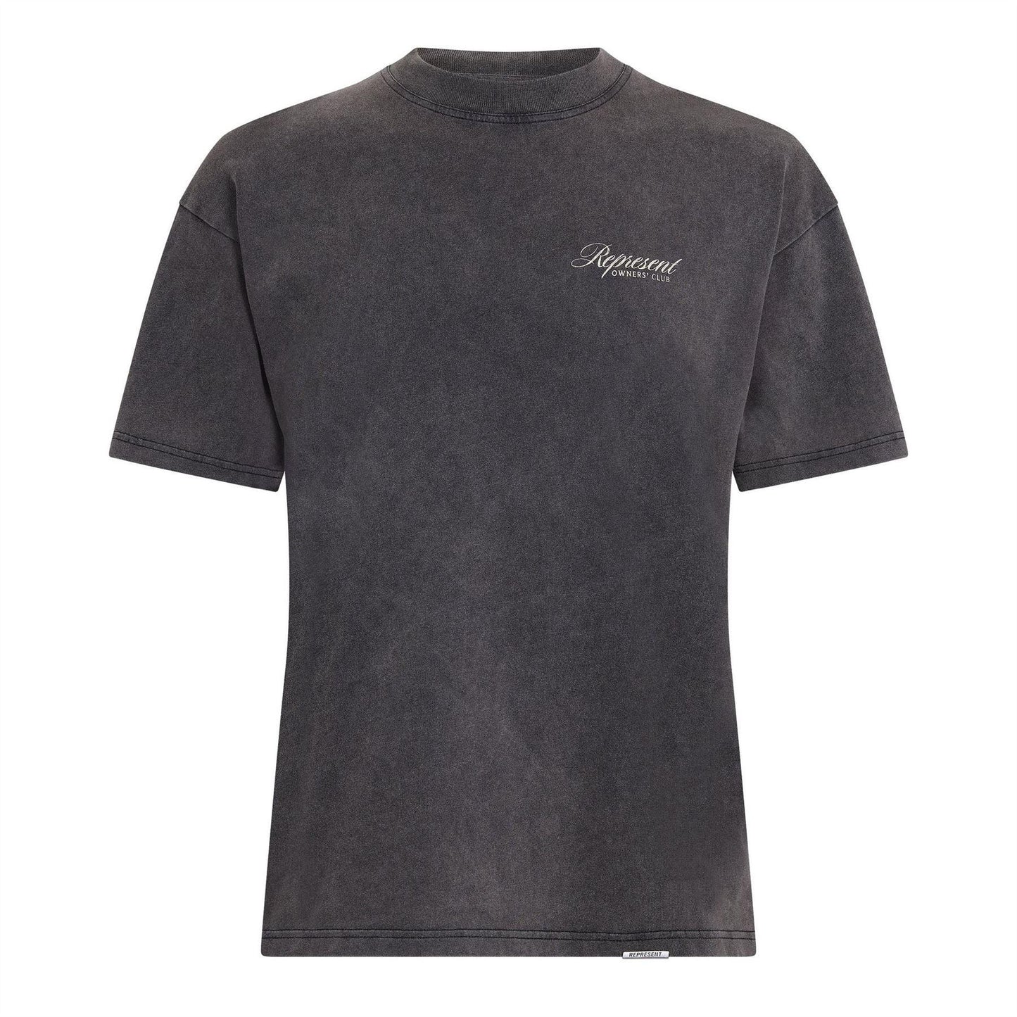 Vintage Grey - Front - Represent Mens OC Script Oversized T-Shirt
