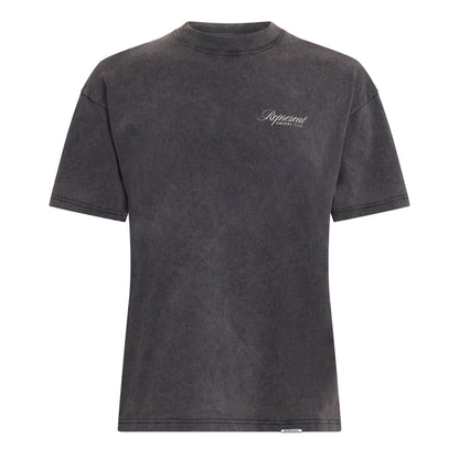 Vintage Grey - Front - Represent Mens OC Script Oversized T-Shirt