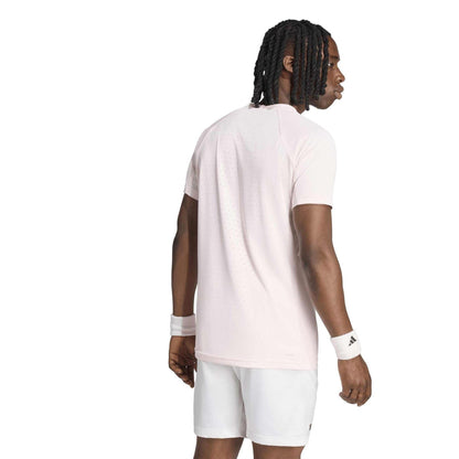 Pink - Back - Adidas Mens US Open Logo T-Shirt