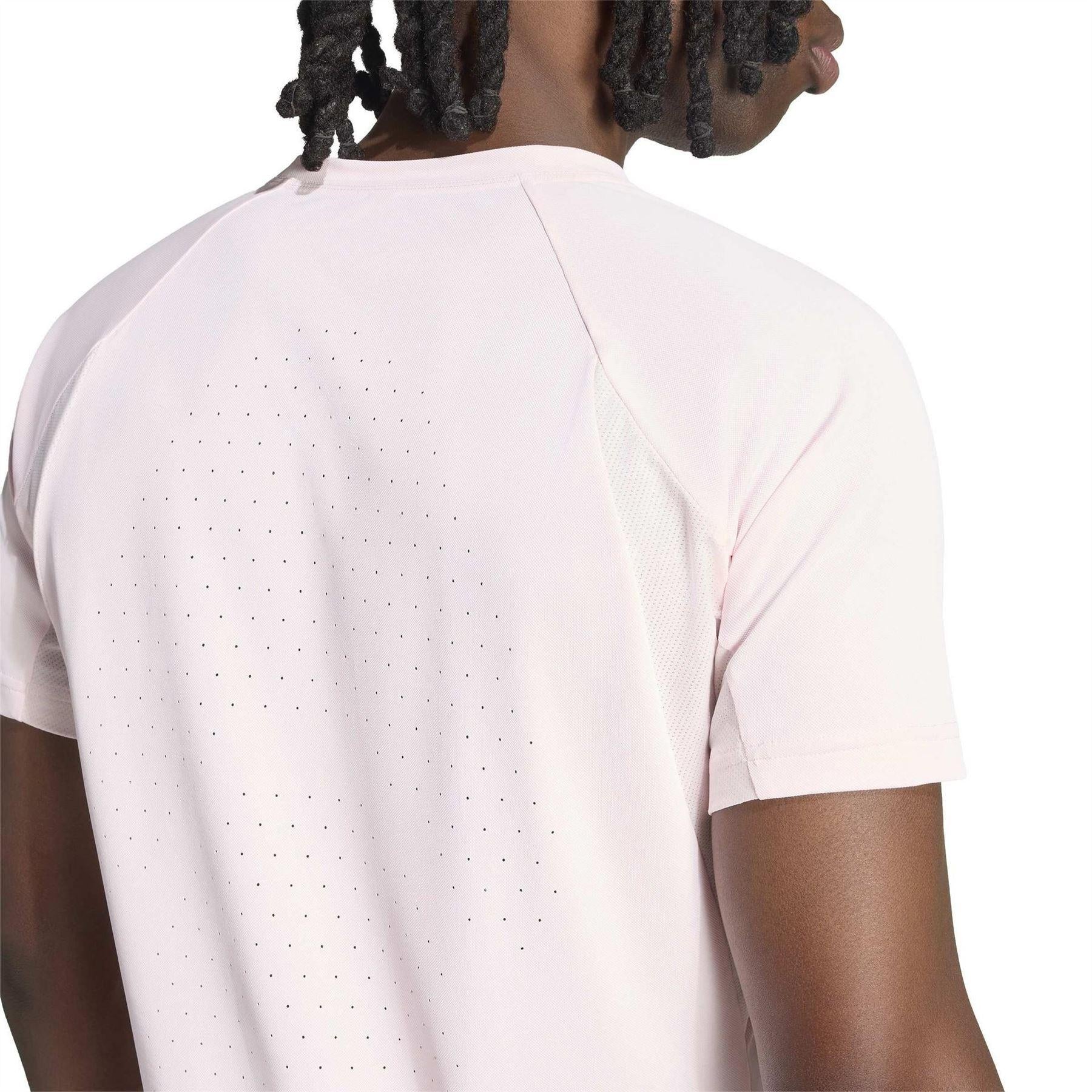 Pink - Lifestyle - Adidas Mens US Open Logo T-Shirt