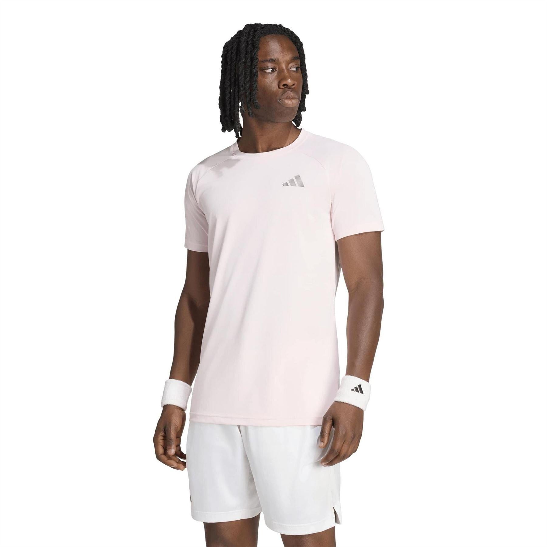 Pink - Pack Shot - Adidas Mens US Open Logo T-Shirt