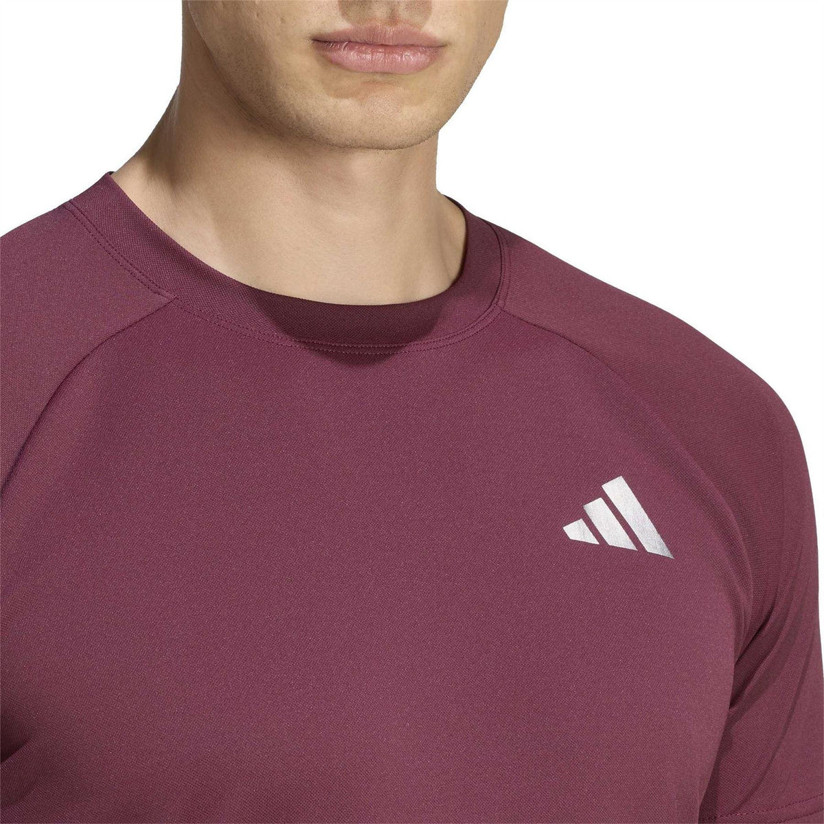 Maroon - Side - Adidas Mens Freelift Pro T-Shirt