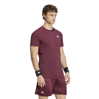 Maroon - Pack Shot - Adidas Mens Freelift Pro T-Shirt