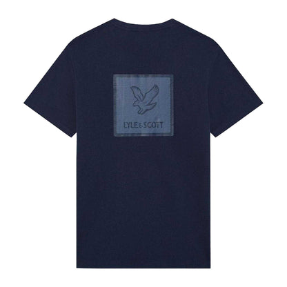 Navy - Back - Lyle & Scott Mens Back Print Regular T-Shirt