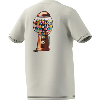 White - Back - Adidas Childrens-Kids Bubblegum Performance T-Shirt