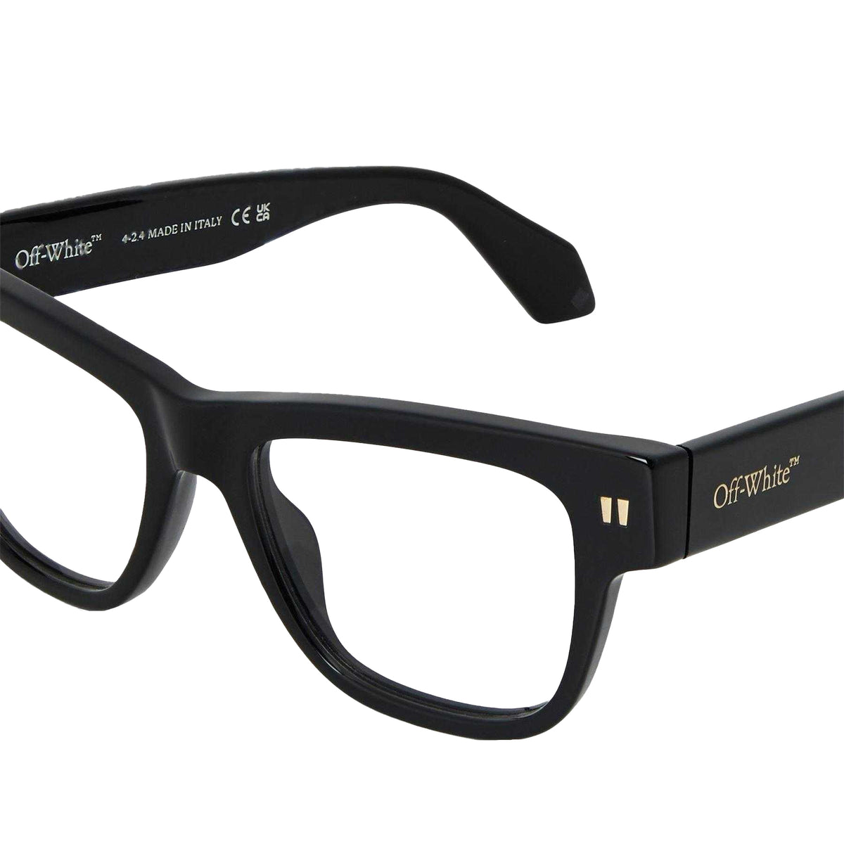 Black - Side - Off White Unisex Adult Style 7W Square Sunglasses