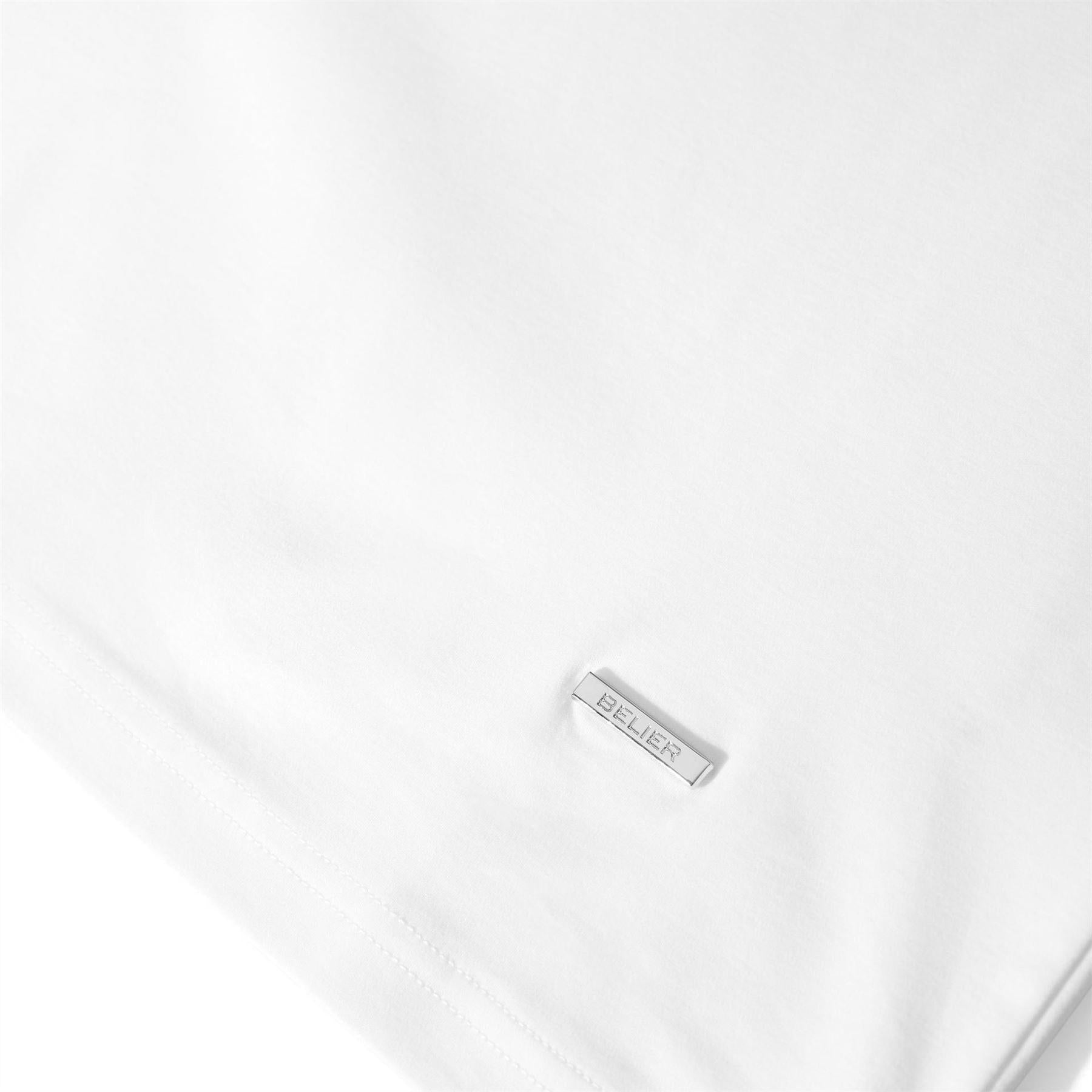White - Side - Belier Childrens-Kids Plain Mercerised Cotton T-Shirt