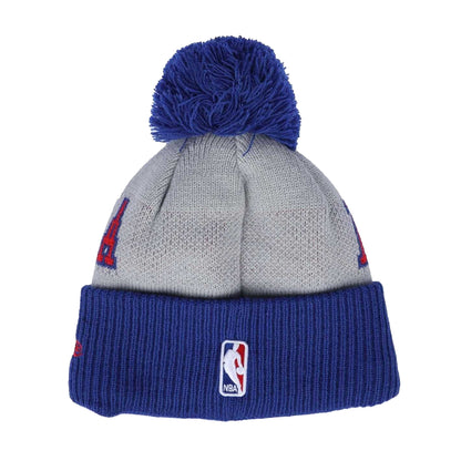 Blue-Grey-Red - Back - New Era Mens NBA Tip Off 2023 Philadelphia 76ers Knitted Bobble Beanie