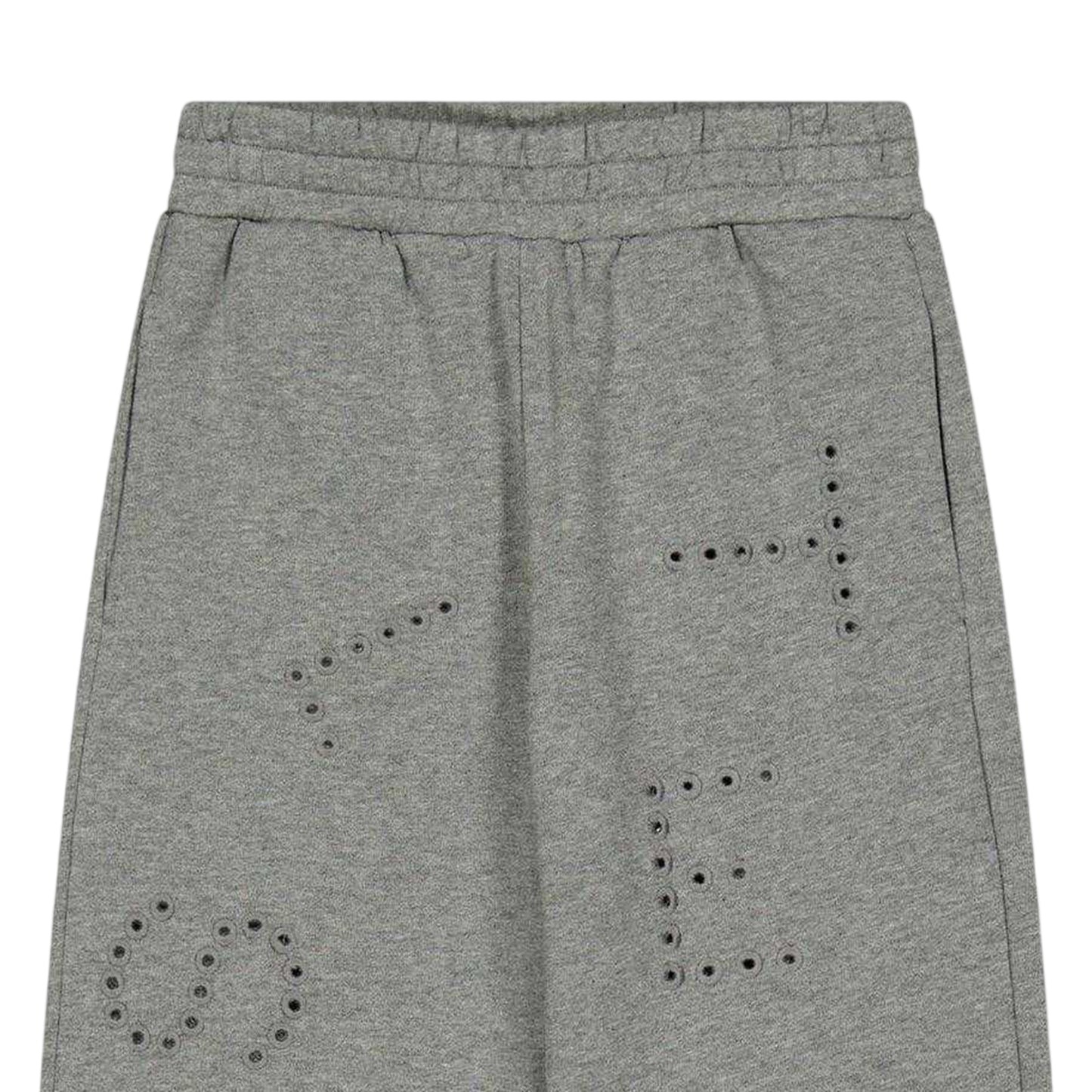Grey - Side - Stella McCartney Childrens-Kids Perforated Joggers